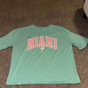 Teal Miami Graphic T-Shirt